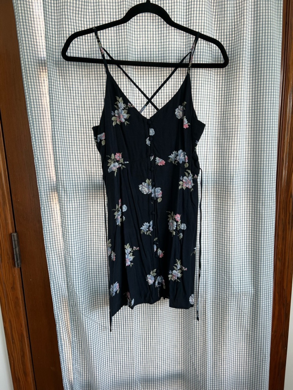 Abercrombie & Fitch Black Floral Slip Dress
